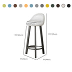 Minimalist Round Tripod Faux Leather Bar Stools