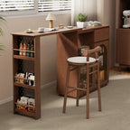 Simplistic Cushioned Round Wood Bar Stools with Backs