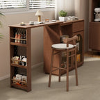 Simplistic Cushioned Round Wood Bar Stools with Backs