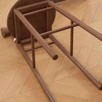 Simplistic Cushioned Round Wood Bar Stools with Backs