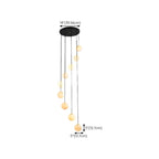 Adjustable Modern Stone Globe Rope Pendant Light