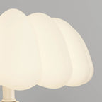 Pumpkin-Shape White Resin LED Table Lamp in 3 Color Light