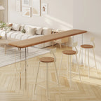 Natural Wood Bar Height Table for Modern Home Dining