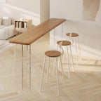 Natural Wood Bar Height Table for Modern Home Dining