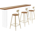 Natural Wood Bar Height Table for Modern Home Dining