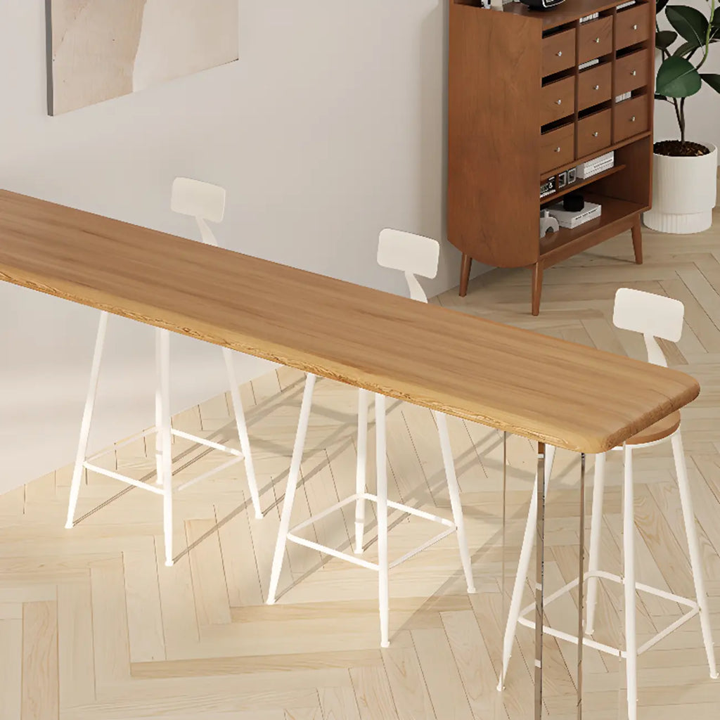 Natural Wood Bar Height Table for Modern Home Dining