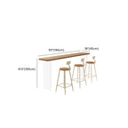 Natural Wood Bar Height Table for Modern Home Dining
