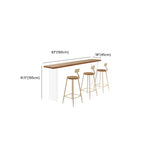Natural Wood Bar Height Table for Modern Home Dining