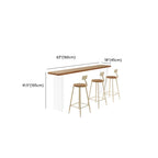 Natural Wood Bar Height Table for Modern Home Dining