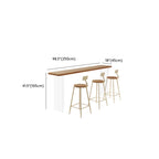 Natural Wood Bar Height Table for Modern Home Dining