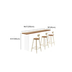 Natural Wood Bar Height Table for Modern Home Dining