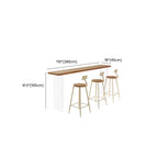 Natural Wood Bar Height Table for Modern Home Dining