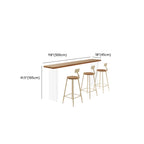 Natural Wood Bar Height Table for Modern Home Dining