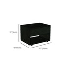 Modern Black Bedside Table with Drawer Storage