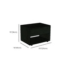 Modern Black Bedside Table with Drawer Storage
