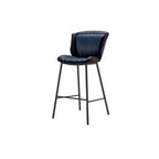 Modern Luxury Trapezoid Cushion Microfiber Leather Carbon Steel Bar Stool