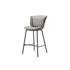 Modern Luxury Trapezoid Cushion Microfiber Leather Carbon Steel Bar Stool