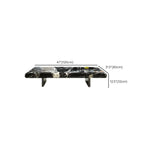 Modern Marble Black Rectangular Sleigh Coffee Table