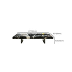 Modern Marble Black Rectangular Sleigh Coffee Table