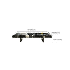 Modern Marble Black Rectangular Sleigh Coffee Table