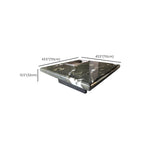 Modern Marble Black Rectangular Sleigh Coffee Table