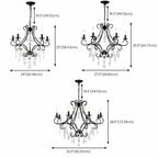 Elegant Gold Curved Crystal Candelabra Chandelier