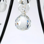 Elegant Gold Curved Crystal Candelabra Chandelier