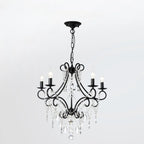 Elegant Gold Curved Crystal Candelabra Chandelier
