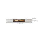 Black Modern Stone Rectangle Drawers TV Stand with LED Lights