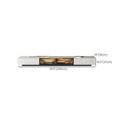 Black Modern Stone Rectangle Drawers TV Stand with LED Lights