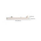 79 White Wood Floating Storage TV Stand with LED Lights