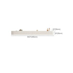 79 White Wood Floating Storage TV Stand with LED Lights