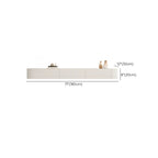 79 White Wood Floating Storage TV Stand with LED Lights