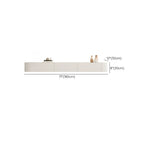 79 White Wood Floating Storage TV Stand with LED Lights