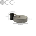 Black Modern Sleek Nesting Round Wood Drawer Coffee Table