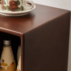 Contemporary Wood Brown Closed Back Vertical Bookcase