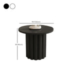 Black and White Minimalist Round Wood Coffee Table