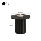 Black and White Minimalist Round Wood Coffee Table
