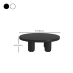 Black and White Minimalist Round Wood Coffee Table
