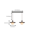 Modern Wood Disc Shape Adjustable Kitchen Island Pendant Light