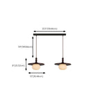 Modern Wood Disc Shape Adjustable Kitchen Island Pendant Light