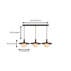 Modern Wood Disc Shape Adjustable Kitchen Island Pendant Light