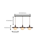Modern Wood Disc Shape Adjustable Kitchen Island Pendant Light