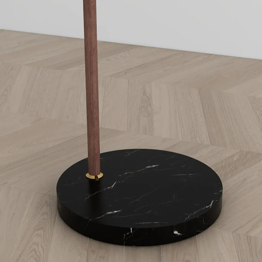Simplistic Metal Glass Dome Arc Floor Lamp with Tray Table