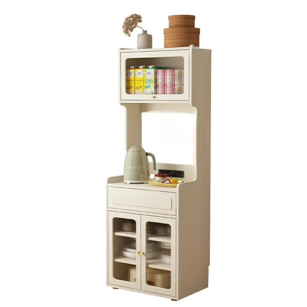 Black Rattan Kitchen Storage Sideboard with Drawers