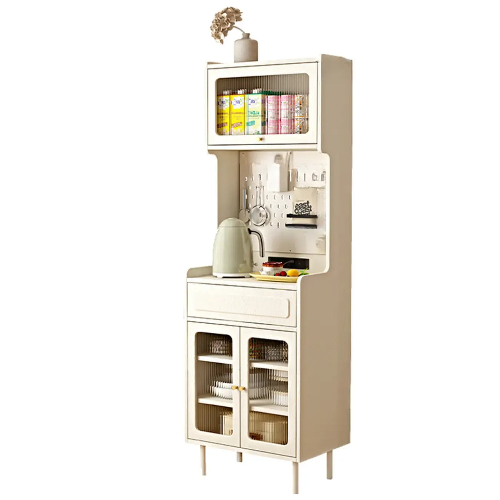 Black Rattan Kitchen Storage Sideboard with Drawers