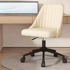 Modern Beige Adjustable Swivel Office Chair