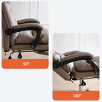 Upholstered Leather Recliner Adjustable Office Chair
