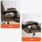 Upholstered Leather Recliner Adjustable Office Chair