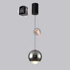 Modern Metal Glass Adjustable Pendant Light for Kitchen